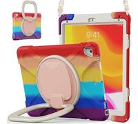 JZ Custodia Per iPad 5th/6th / Pro 9.7 / Air 2, antiurto resistente Heavy Duty con supporto rotante 360°,impugnatura e tracolla - Colourful Red
