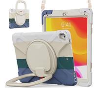 JZ Custodia Per iPad 5th/6th / Pro 9.7 / Air 2, antiurto resistente Heavy Duty con supporto rotante 360°,impugnatura e tracolla - Colourful Green