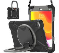 JZ Custodia Per iPad Mini 4/5, antiurto resistente Heavy Duty con supporto rotante 360°,impugnatura e tracolla - Black&Gray