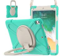 JZ Custodia Per iPad Pro 10.5 inch/Air 3rd Gen, antiurto resistente Heavy Duty con supporto rotante 360°,impugnatura e tracolla - Mint Green