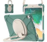 JZ Custodia Per iPad Pro 10.5 inch/Air 3rd Gen, antiurto resistente Heavy Duty con supporto rotante 360°,impugnatura e tracolla - Emerald Green