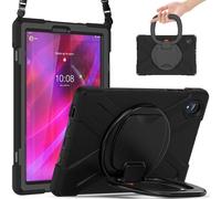 JZ Custodia Per Lenovo Tab M10 Plus 2020 / K10 2021 10.3 inch, antiurto resistente Heavy Duty con supporto rotante 360°,impugnatura e tracolla - Black