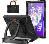 JZ Custodia Per Lenovo Tab M10 Plus (3rd Gen) 10.6 inch, antiurto resistente Heavy Duty con supporto rotante 360°,impugnatura e tracolla - Black