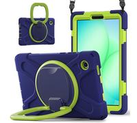JZ Custodia Per Samsung Galaxy Tab A11 8.7", antiurto resistente Heavy Duty con supporto rotante 360°,impugnatura e tracolla - Nary Blue&Lime