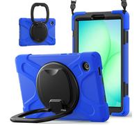 JZ Custodia Per Samsung Galaxy Tab A11 8.7", antiurto resistente Heavy Duty con supporto rotante 360°,impugnatura e tracolla - Blue