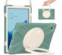 JZ Custodia Per Samsung Galaxy Tab A7 (10.4 inch), antiurto resistente Heavy Duty con supporto rotante 360°,impugnatura e tracolla - Emerald Green