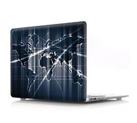 JZ Custodia Rigida Caso per MacBook Air (11-inch, Models: A1370 / A1465) Skin Shell Case with Keyboard Cover, World Map [D]