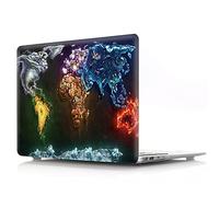 JZ Custodia Rigida Caso per MacBook PRO 13 (2009-2012, Models: A1278) Skin Shell Case with Keyboard Cover, World Map [B]