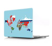 JZ Custodia Rigida Caso per MacBook PRO 13 (2009-2012, Models: A1278) Skin Shell Case with Keyboard Cover, World Map [G]