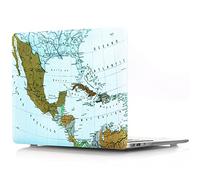 JZ Custodia Rigida Caso per MacBook PRO 13 (2009-2012, Models: A1278) Skin Shell Case with Keyboard Cover, World Map [C]