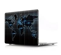 JZ Custodia Rigida Caso per MacBook PRO (15-inch, 2008-2012, Models: A1286) Skin Shell Case with Keyboard Cover, World Map [E]