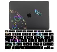 JZ Flash Black Clear Laptop Hard Shell Caso per MacBook Air 13 inch Case 2024 2023 2022 M3 A3113 M2 A2681 con coperchio tastiera - LT16