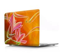 JZ Flower Series Design Crystal Hard Shell Caso per MacBook Pro 14 inch M4 M3 M2 M1 A3112 A3185 A3401 A2918 A2992 A2779 A2442,Anti-Slip,Ultra Thin & Lightweight Protective Caso - Red Florals