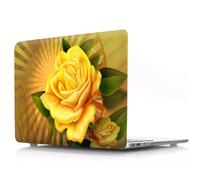 JZ Flower Series Hard Shell Caso Cover per MacBook Air 13 inch Caso (A2337 M1 A2179 A1932, 2018-2022 Release),Pad antiscivolo, custodia protettiva ultra sottile e leggera - Chrysanthemum