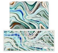 JZ Fluid Marble Design Folio Duro Caso per MacBook Air (11-inch, Models: A1370 / A1465) con Coperchio Tastiera - F