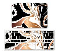 JZ Fluid Marble Design Folio Duro Caso per MacBook PRO (13-inch with M1/M2,2016-2022, Thunderbolt 3 Ports, Models: A2338/A2289/A2251/A2159/A1706/A1708/A1989) con Coperchio Tastiera - I