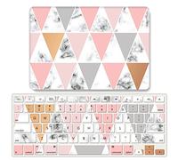 JZ Geometric Marble Caso per MacBook Air 13 Old Release (2010-2017, Models: A1369 / A1466) Hard Shell Case con Set di Cover per Tastiera - D