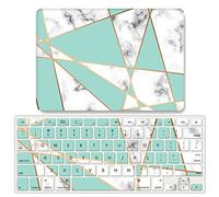 JZ Geometric Marble Caso per MacBook PRO (13-inch with M1/M2,2016-2022, Thunderbolt 3 Ports, Models: A2338 / A2289 / A2251 / A2159 / A1706 / A1708 / A1989) Hard Case con Set di Cover per Tastiera - C