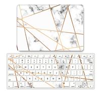 JZ Geometric Marble Caso per MacBook PRO (13-inch with M1/M2,2016-2022, Thunderbolt 3 Ports, Models: A2338 / A2289 / A2251 / A2159 / A1706 / A1708 / A1989) Hard Case con Set di Cover per Tastiera - B