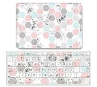 JZ Geometric Marble Caso per MacBook (Retina, 12-inch, Models:A1534) Hard Shell Case con Set di Cover per Tastiera - E