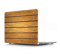 JZ Grana di Legno di plastica Caso per MacBook PRO Retina 13 (2012-2015, Models: A1502 / A1425) Hard Shell Case with Keyboard Cover - L
