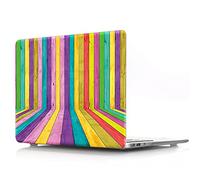 JZ Grana di Legno di plastica Caso per MacBook PRO Retina 15 (2012-2015, Models: A1398) Hard Shell Case with Keyboard Cover - A