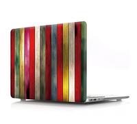 JZ Grana di Legno di plastica Caso per MacBook PRO Retina 15 (2012-2015, Models: A1398) Hard Shell Case with Keyboard Cover - Q