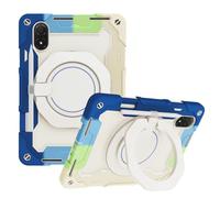 JZ Handheld Rotating Ring Bracket Armour Silicone Stand Caso per Honor Pad V8 PRO Tablet - [Tracolla][Angle Adjustment][Portapenne] - Colorful Blue