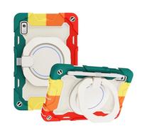 JZ Handheld Rotating Ring Bracket Armour Silicone Stand Caso per Lenovo Tab M9 9.0 inch inch Tablet - [Tracolla][Angle Adjustment][Portapenne] - Colorful Red