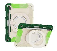 JZ Handheld Rotating Ring Bracket Armour Silicone Stand Caso per MatePad PRO 10.8 (2021/2018) - [Tracolla][Angle Adjustment][Portapenne] - Colorful Green