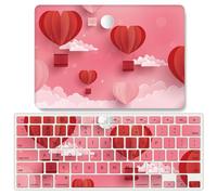 JZ Love Hot Air Balloon Folio Duro Caso per MacBook (Retina, 12-inch, Models:A1534) con Coperchio Tastiera - A
