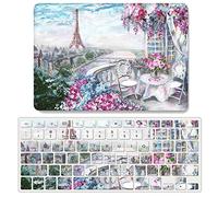 JZ Oil Painting Hard Shell Case con Copertina Tastiera Libera Caso per MacBook Air 13 Old Release (2010-2017, Models: A1369 / A1466) Oil Painting Case - D