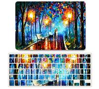 JZ Oil Painting Hard Shell Case con Copertina Tastiera Libera Caso per MacBook Air 13 Old Release (2010-2017, Models: A1369 / A1466) Oil Painting Case - E