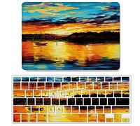 JZ Oil Painting Hard Shell Case con Copertina Tastiera Libera Caso per MacBook Air M1 / Air 13 Retina Newest Release (2018-2022, Models: A2337 / A2179 / A1932) Oil Painting Case - I