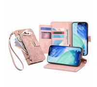 JZ Per Motorola Edge 5G 2024 Luxurious PU Leather Wallet Phone Caso Flip Cover - Combinazione perfetta di protezione multifunzione, moda, portabilità - Pink