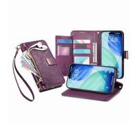JZ Per Motorola Moto G56 Luxurious PU Leather Wallet Phone Caso Flip Cover - Combinazione perfetta di protezione multifunzione, moda, portabilità - Purple