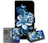 JZ Per Nokia C2 2nd Edition Cassa, portafoglio dipinto artigianale di tessura di cristallo con portacarta & Kickstand - Orchid