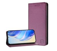 JZ Premium PU cuoio Flip Cover portafoglio caso per Honor Magic5 Lite / X9a / X40 5G Case, RFID-blocco con slot per carte nascoste e forte protezione magnetica di chiusura - Purple