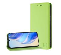 JZ Premium PU cuoio Flip Cover portafoglio caso per Honor Magic8 5G Case, RFID-blocco con slot per carte nascoste e forte protezione magnetica di chiusura - Green
