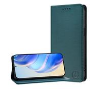 JZ Premium PU cuoio Flip Cover portafoglio caso per OnePlus 11R 5G Case, RFID-blocco con slot per carte nascoste e forte protezione magnetica di chiusura - Dark Green