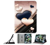 JZ PU Leather Crystal Pattern Wallet Caso per Nokia T10 8.0 inch Custodia portafoglio in pelle PU - Love