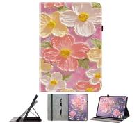 JZ PU Leather Crystal Pattern Wallet Caso per Nokia T10 8.0 inch Custodia portafoglio in pelle PU - Pink Flower