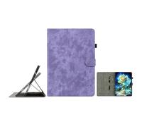 JZ Retro Cartoon Tiger Embossment PU Leather Caso per Amazon Fire HD 8 (8th/7th/6th/5th Gen),Multi-Angle Copertura stand con portamatita - Violet