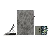 JZ Retro Cartoon Tiger Embossment PU Leather Caso per Honor MatePad Mini,Multi-Angle Copertura stand con portamatita - Gray
