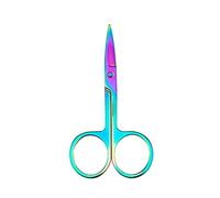 JZ Scissors 1PC Stainless Steel Small Nail Tools Eyebrow Nose Hair Scissors Cut Manicure Trimming Tweezer Makeup Beauty Tool (Color : Light Pink) (Color Titanium)