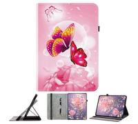 JZ Shockproof Crystal Painted Flip Cover Per Honor Pad X9 / X8 Pro 11.5 in Custodia portafoglio in pelle PU con portamatita & Stand - Pink Butterfly