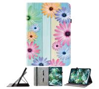 JZ Shockproof Crystal Painted Flip Cover Per Nokia T10 8.0 inch Custodia portafoglio in pelle PU con portamatita & Stand - Sunflower