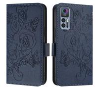 JZ TCL30 5G / TCL30 Plus 5G Cuoio artificiale Flip Cover Portafoglio Caso [Rose][Wrist & Shoulder Strap][Card Holder][Kickstand] Per TCL 30/30 Plus 5G Case - Blue