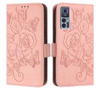 JZ TCL30 5G / TCL30 Plus 5G Cuoio artificiale Flip Cover Portafoglio Caso [Rose][Wrist & Shoulder Strap][Card Holder][Kickstand] Per TCL 30/30 Plus 5G Case - Pink