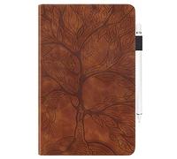 JZ [Tree of Life[Wake/Sleep Function] Custodia Compatible with iPad 2018/iPad 2017/iPad Air 2/iPad Air Smart Tablet PC Flip Cover - Brown